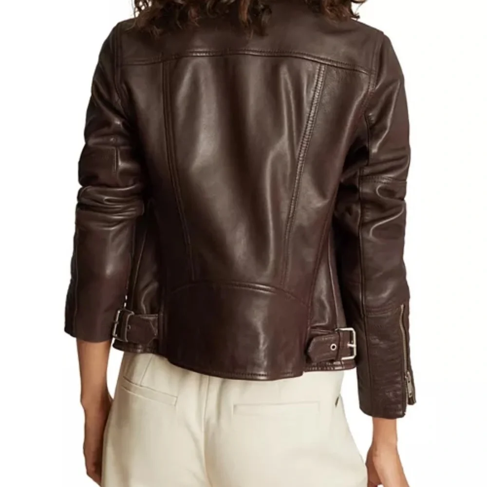 REISS
Tallis Leather Moto Jacket size 6 US in great like new condition - Picture 4 of 12